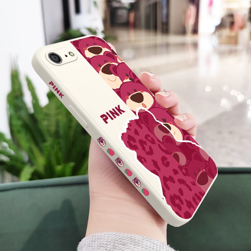 Ốp Điện Thoại Silicon Dẻo In Hình Gấu Dâu Tây Cho IPhone 8 7 6 6S Plus SE 2020