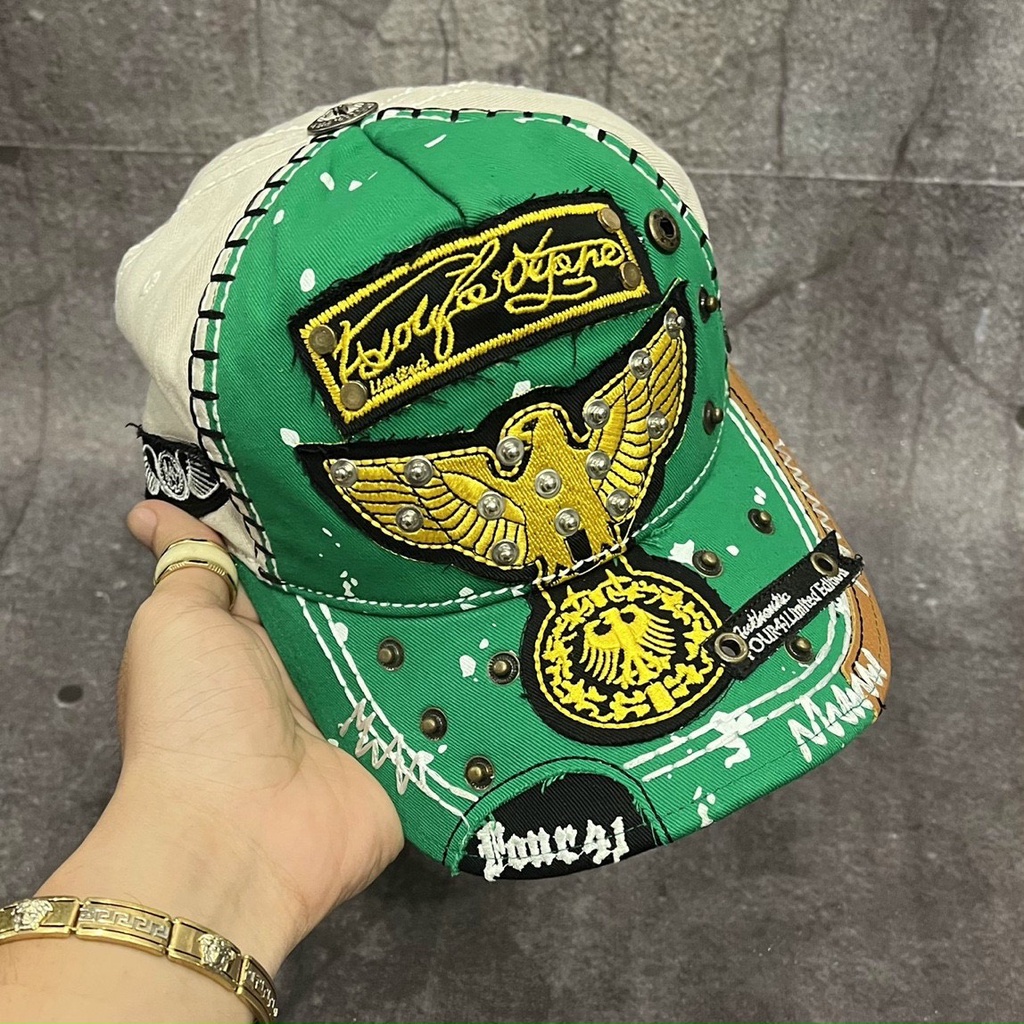 Nón ông địa Four 441 đại bàng thêu full