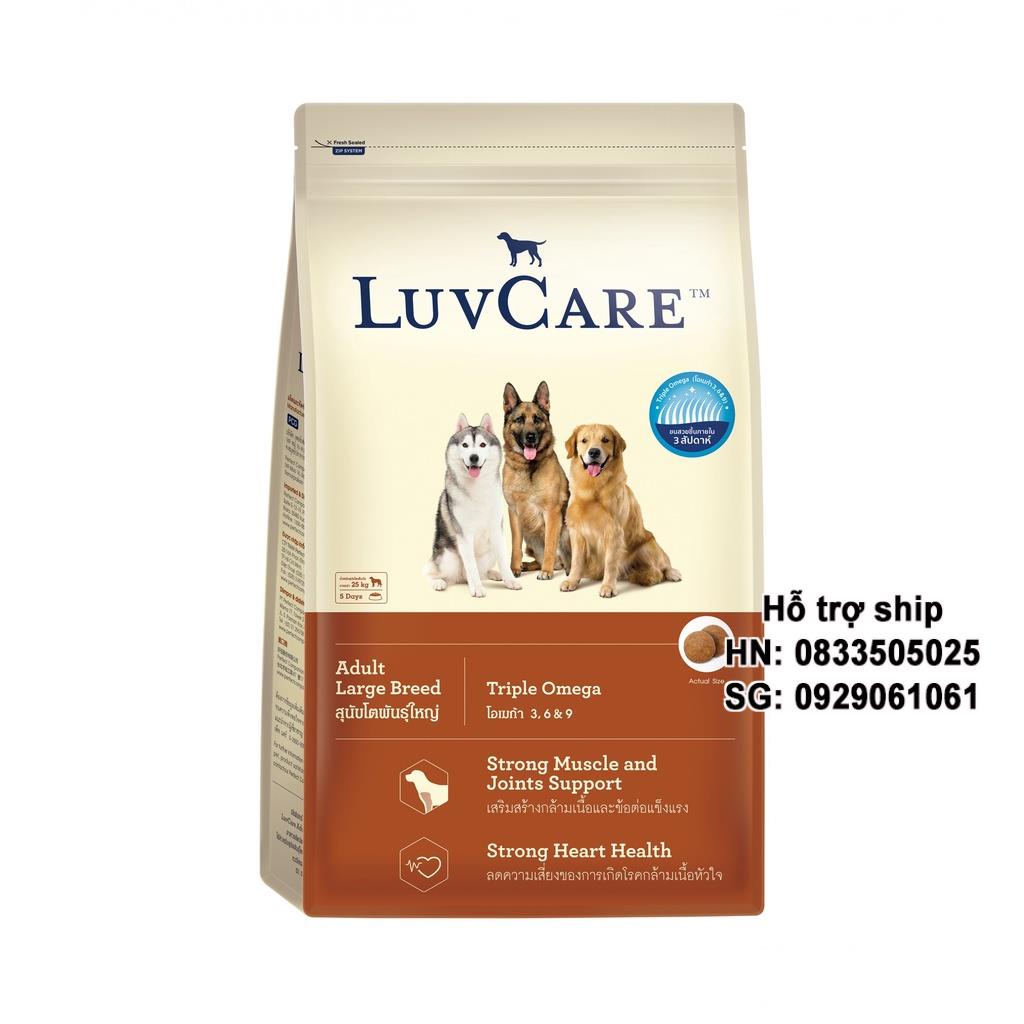 Thức ăn CHÓ TRƯỞNG THÀNH GIỐNG LỚN 3kg Luvcare đẹp da, chống rụng lông