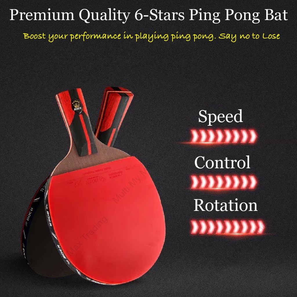 Vợt Đánh Bóng Bàn Bằng Cao Su Carbon Nano 6 Sao Chất Lượng Cao