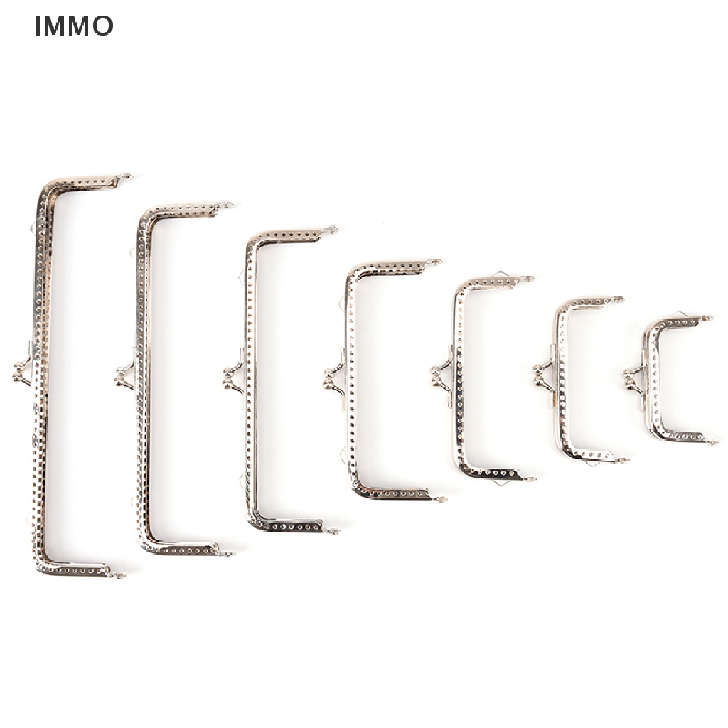 Im 1 Cái Khung Kim Loại Retro Túi Ví Hoa Thủ Công DIY Khóa Hôn Bạc my