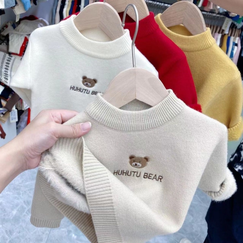 Áo Sweater Cổ Cao Thiết Kế Dày Dặn Thiết Kế Mới Thời Trang Mùa Thu Đông Dành Cho Bé