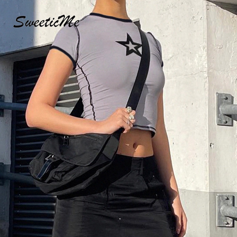 Áo Thun Tay Ngắn Cổ Tròn Dáng Ôm Thời Trang 2023 Cho Nữ