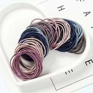 Sét 100 Chun Buộc Tóc - thun buộc tóc Hàn Quốc Đủ Màu