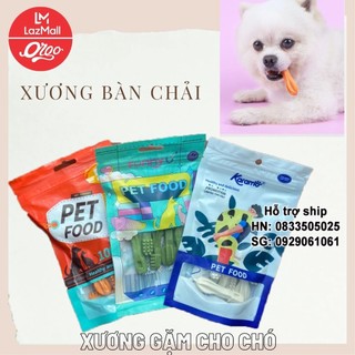 Hỗ trợ Ship- Xương Orgo bàn chải (3 vị)  Xương gặm sạch răng cho chó - trắng răng thơm miệng ngừa sâu răng