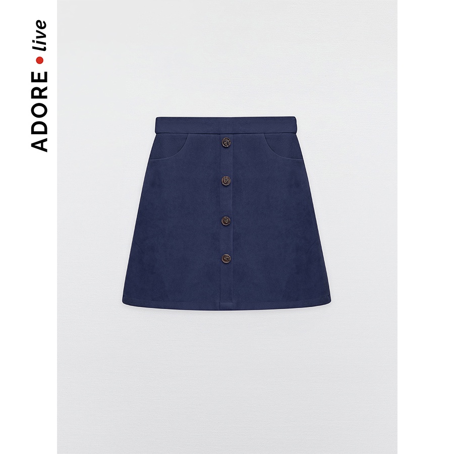 Chân váy mini da lộn hàng khuy giữa 3 màu 2LSK1004 ADORE DRESS
