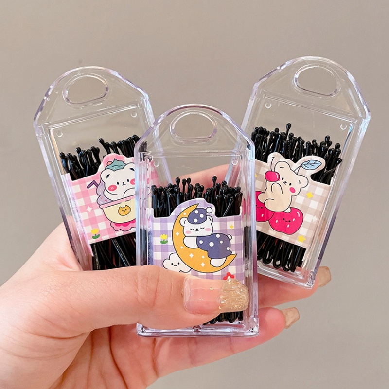 Set 30 Kẹp Tóc Màu Đen Đơn Giản Phong Cách Cổ Điển Cho Nữ
