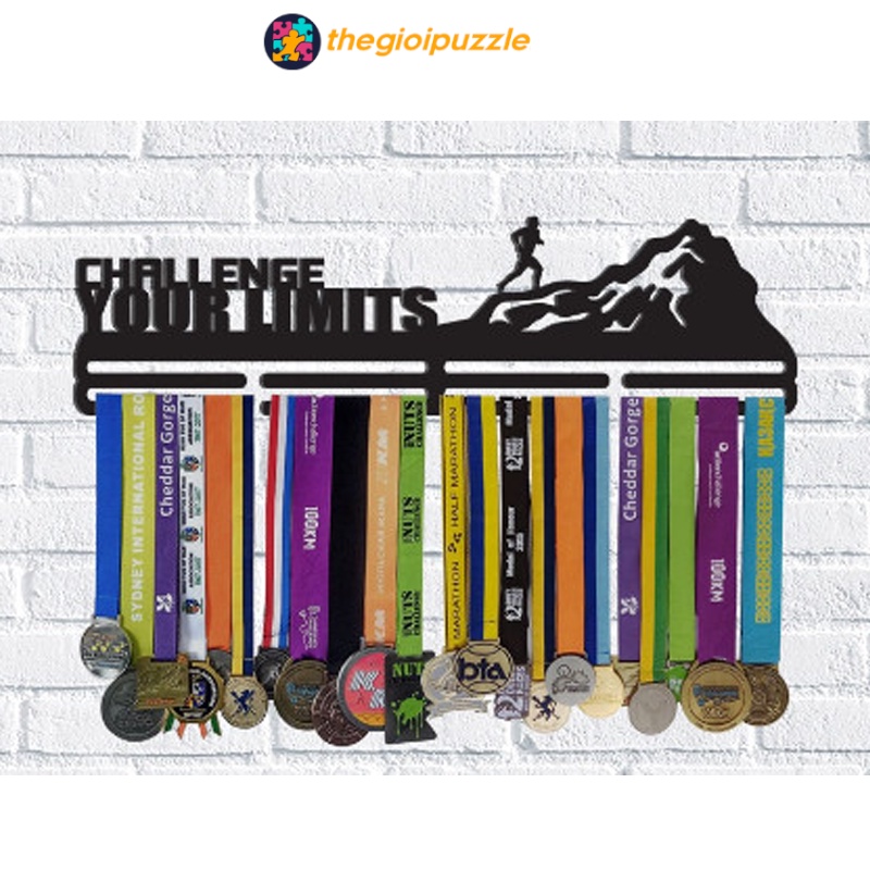 Giá treo huy chương Thegioipuzzle Food ball, trekking, Running, Swimming, Chess .. thiết kế tên theo yêu cầu