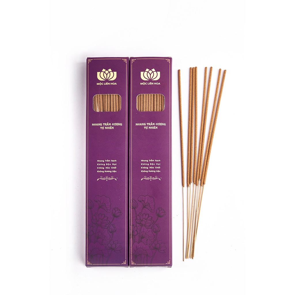 Nhang Trầm Hương Mộc Liên Hoa 50 Cây Chân Mộc Tự Nhiên - Thơm Dịu Nhẹ - An Nhiên