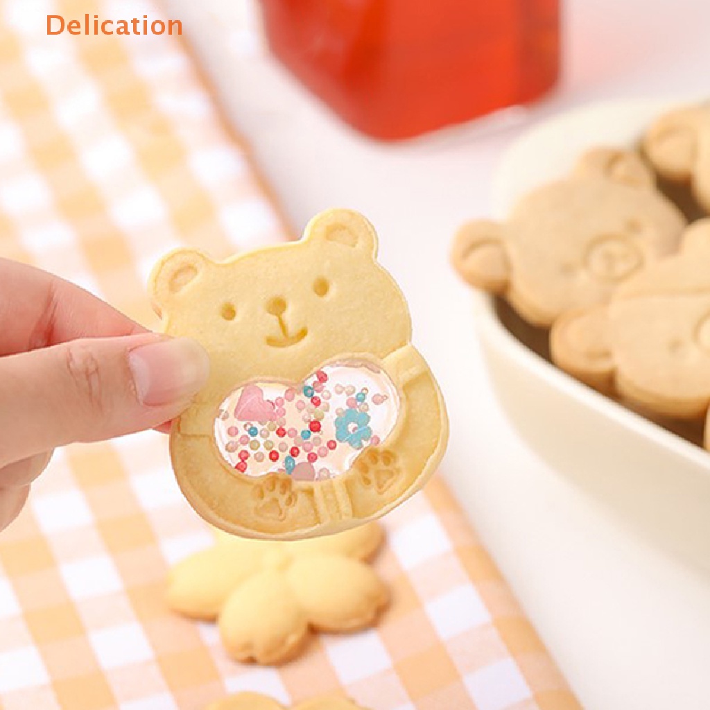 Bộ 2/4 khuôn cắt bánh quy/ bánh nướng ELEBUY hình chú gấu dễ thương
