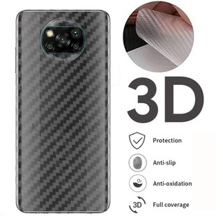 Miếng Dán Sợi Carbon 3d Cho Mặt Sau Xiaomi Poco F5 X5 M5s M5 C40 F4 X4 F3 X3 GT NFC M4 5G M3 Pro F2 F1