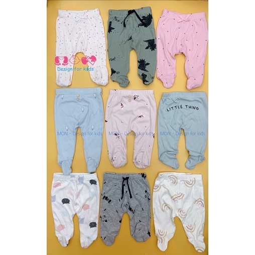 Quần liền tất đũng rộng  hàng xuất Min.nie vải cotton 100% cho bé