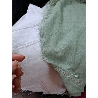 Vải linen bột màu xanh mint