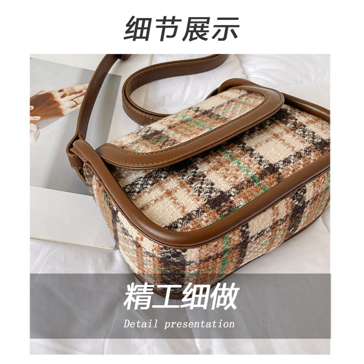 Túi Đeo JASMIN NOIR Chéo Bằng Len Thiết Kế Đơn Giản Thời Trang Cho Nữ