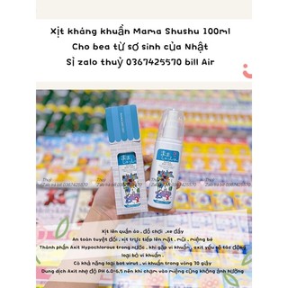 Xịt khuẩn Mama Shushu cho bé từ sơ sinh