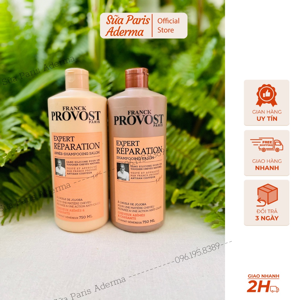 Dầu gội Frank Provost Expert Reparation 750ml của Pháp dành cho tóc hư tổn, dễ gẫy, dễ rụng, cần phục hồi tóc