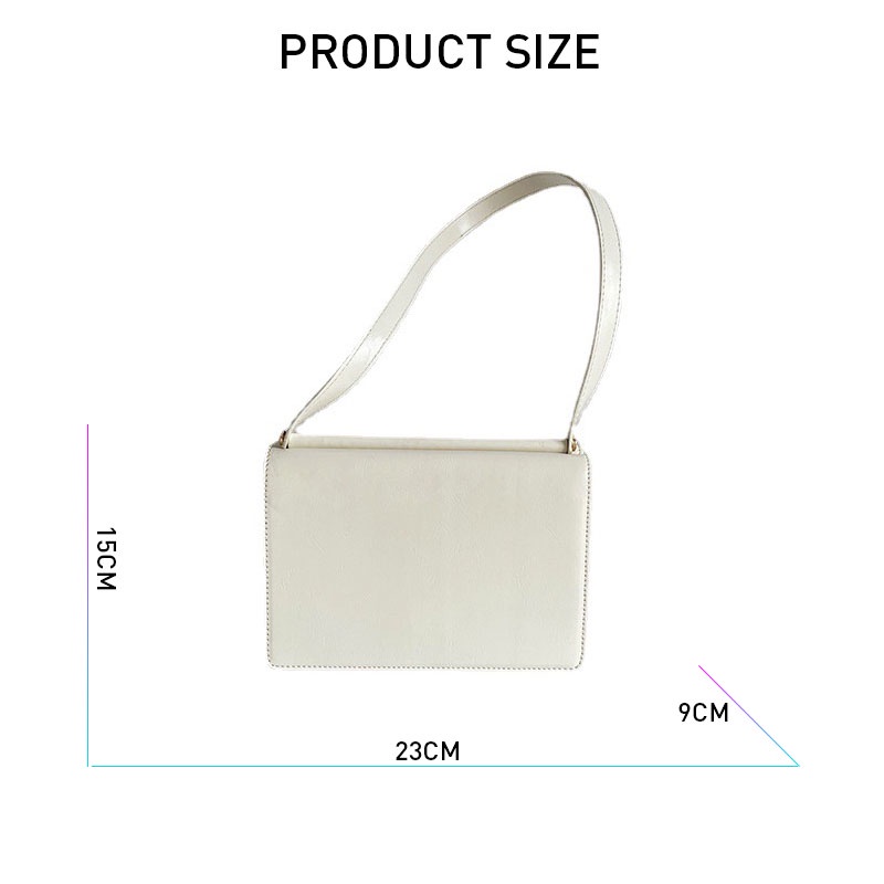 MISCHA Túi Đeo Vai Da PU Màu Trơn Phong Cách retro Thời Trang Thu Đông