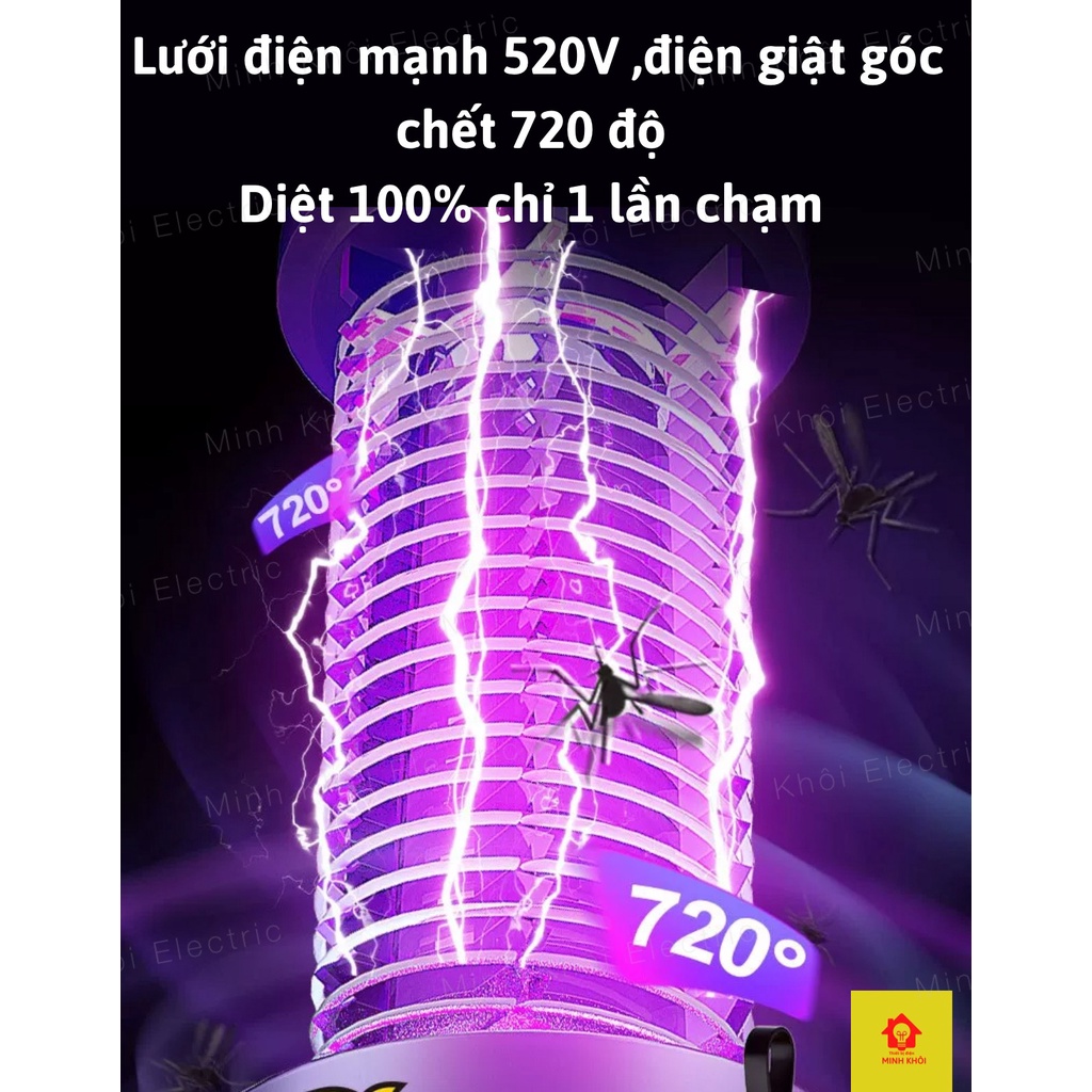 Đèn Bắt Muỗi Côn Trùng Hình thú Thông Minh Thu Hút Diệt Côn Trùng Hiệu Quả An Toàn LED, đèn chống muỗi, den diet muoi