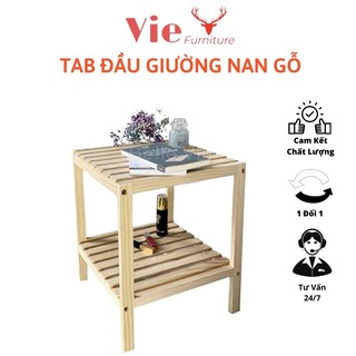 Tủ Đầu Giường 💗FREESHIP💗 Kệ Đầu Giường Mặt Nan Gỗ Thông Phong Cách Hàn Quốc