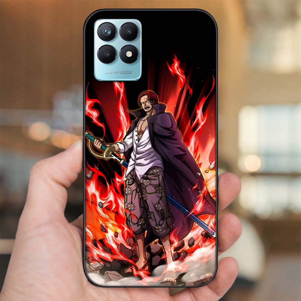 Ốp lưng Realme Narzo 50 viền đen in hình Shanks One Piece Đảo Hải Tặc