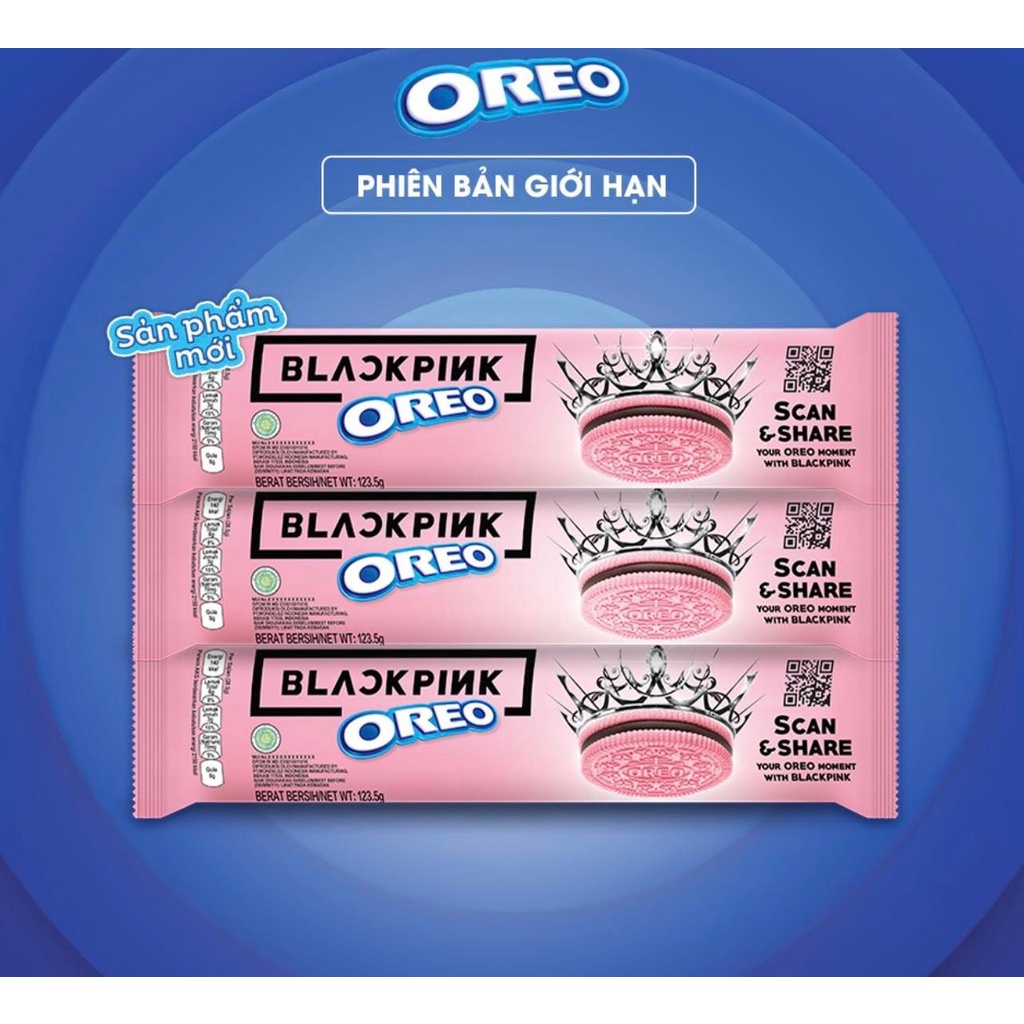 [Limited Edition] OREO BLACKPINK bản HỒNG, combo 3 thanh x 123.5g