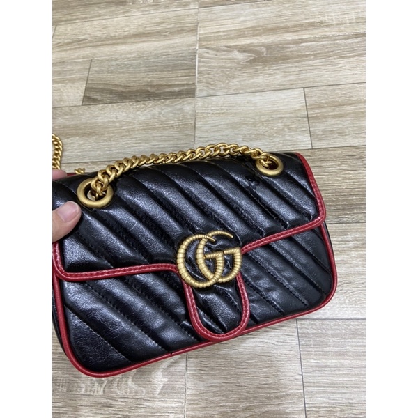 Túi si da thật hiệu GC Marmont 22