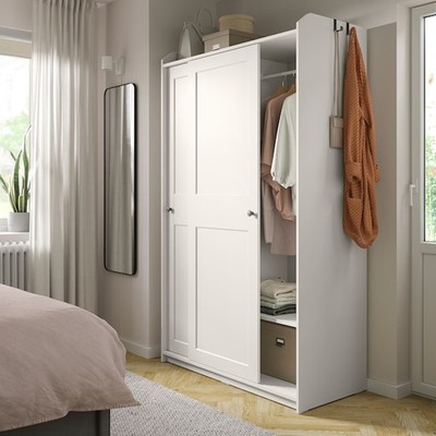 BAHIA, Tủ lưu trữ quần áo WAR_028, 118x55x199cm, tủ đựng quần áo Scandi Home