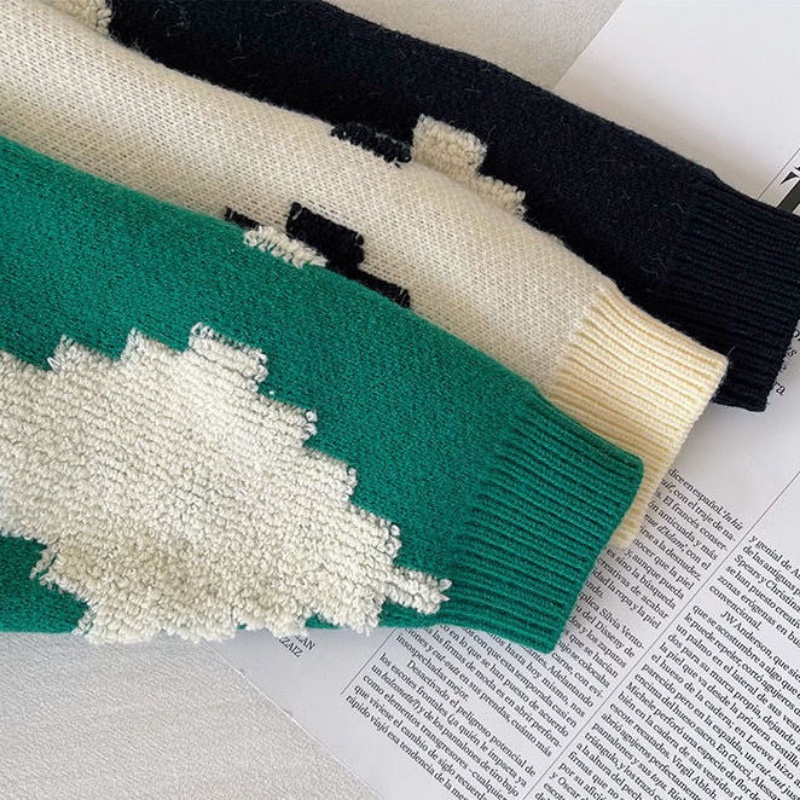 Áo Sweater Lót Nhung Dày Dặn Thời Trang Thu Đông Phong Cách Hàn Quốc Cho Bé