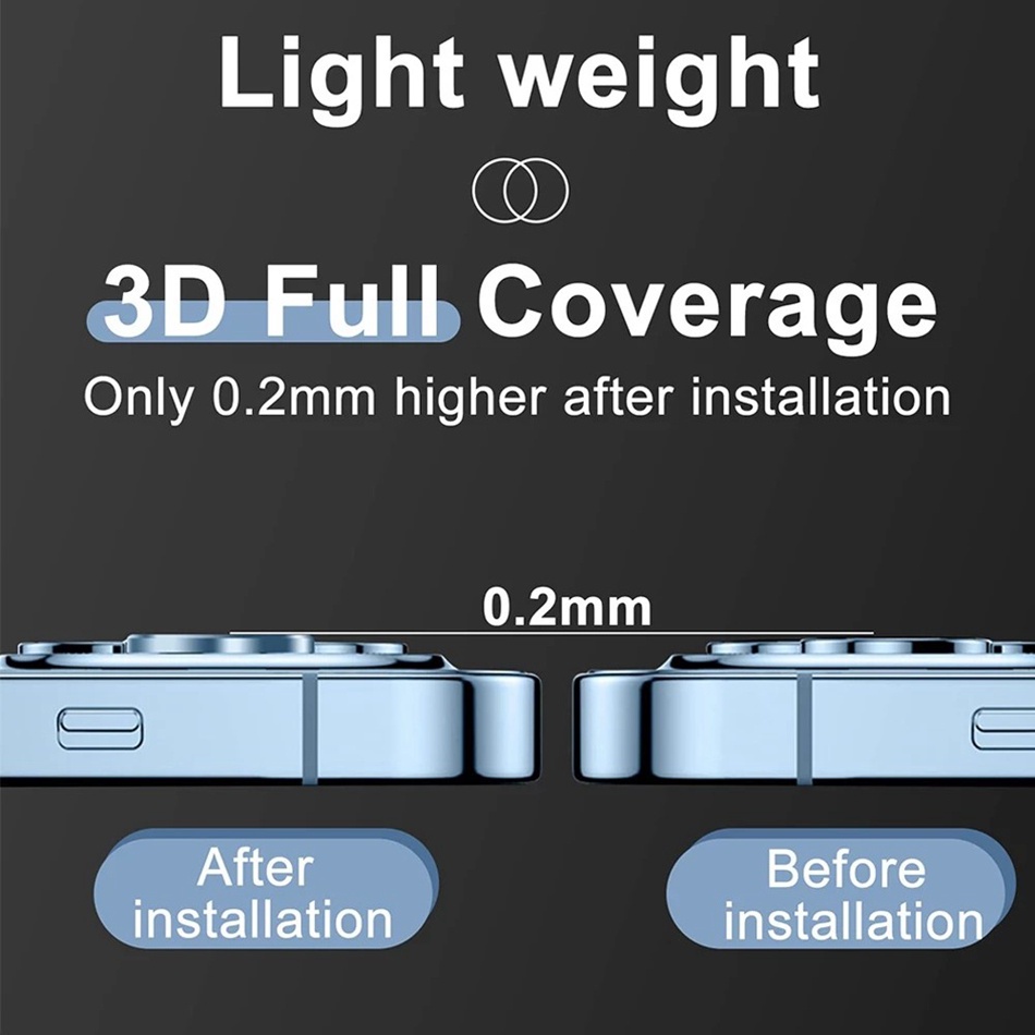 Miếng Dán Cường Lực Bảo Vệ Camera Cho iPhone 14 13 12 Pro Max Plus Mini 14Pro 13Pro 11Pro