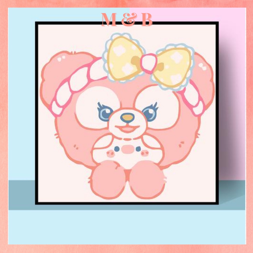 Tranh Sơn Dầu Số Hóa Tranh Tô Màu 20x20 Disney lợn hồng đáng yêu Nhiều Mẫu, Đồ Chơi Cho Trẻ