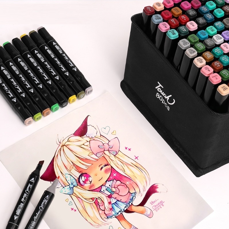 MANYUE Bút Marker Touch Bộ Full 48/60/80/120/168 Màu Cao Cấp