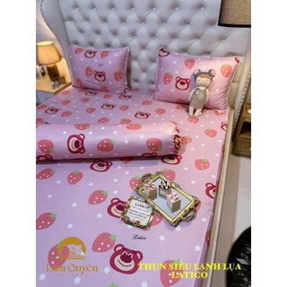 BỘ GA THUN SIÊU LẠNH LỤA LATICO THÁI LAN CAO CẤP (ÔM KHOÁ KÉO)