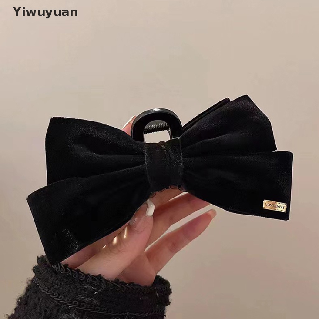 < Yiwuyuan > Kẹp Tóc Đuôi Ngựa Thắt Nơ Hai Mặt Màu Trơn Thanh Lịch Ngoại Cỡ Dành Cho Bạn Nữ