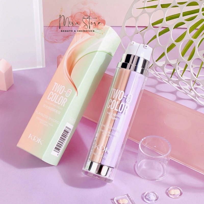 Kem Nền KDK Kiềm Dầu Trắng Sáng Hai Vòi