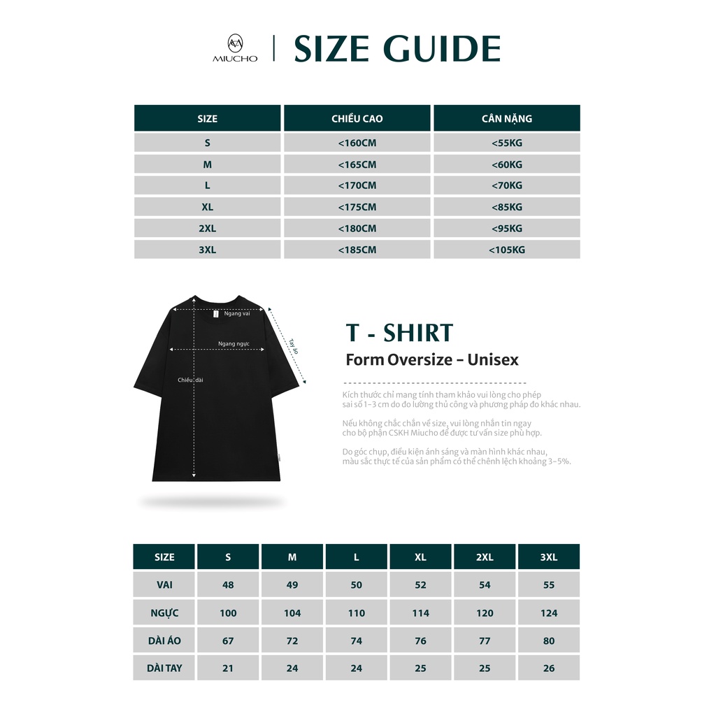 Áo thun unisex form rộng AT325 Miucho basic tee tay lỡ dành cho nam nữ in graphic