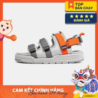 Sandal nam nữ Buenas SD-6879 - cam ghi - giày dép quai hậu đế cao 3 phân chính hãng giá rẽ học sinh