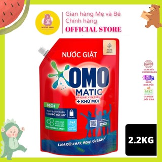 OMO Nước Giặt Máy Matic Cửa Trên Túi Đỏ 2.2kg