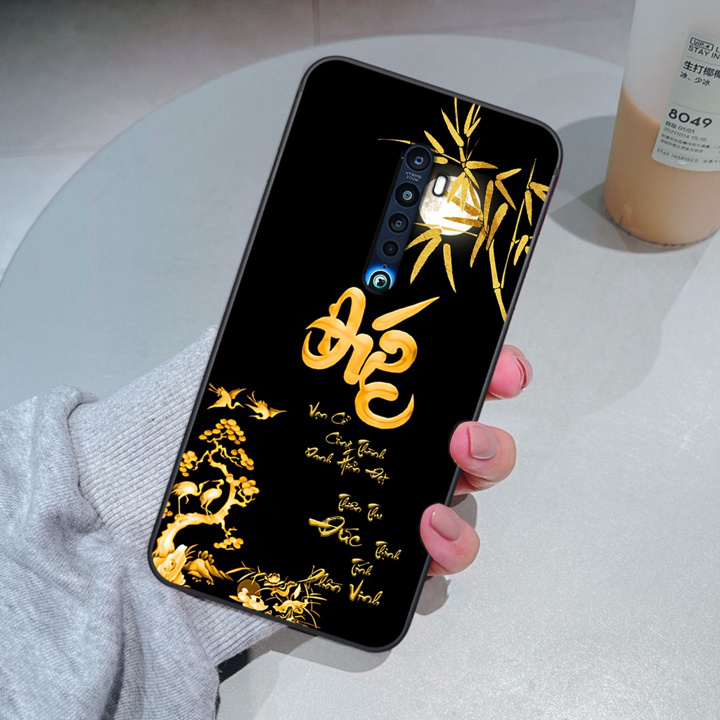 Ốp lưng Oppo Reno 2 - Reno 2F - Reno 2Z - Ốp Oppo in hình chữ thư pháp tâm an, cha mẹ , tài lộc đầy ý nghĩa