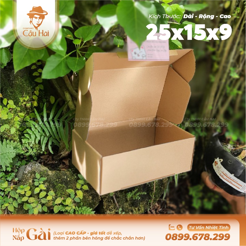 Set 50 hộp carton nắp GÀI 25x15x9