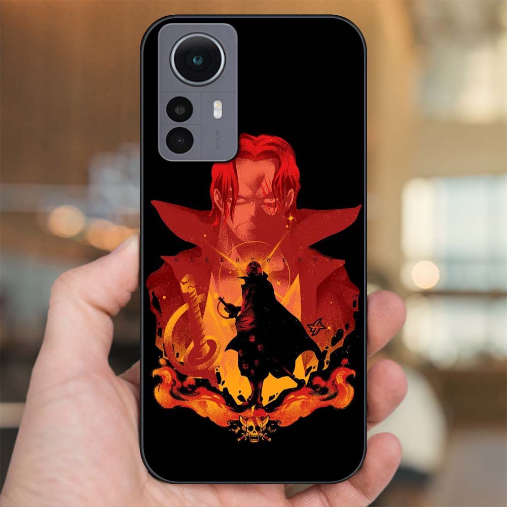 Ốp lưng Xiaomi 12 Pro 5G viền đen in hình Shanks One Piece Đảo Hải Tặc