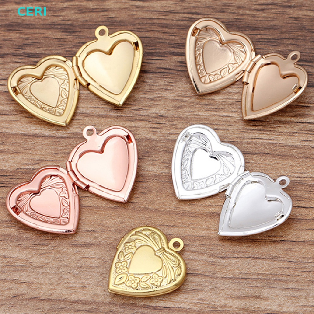 Mặt Vòng cổ Hình Trái Tim Bằng Đồng Thau DIY