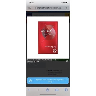 Bao Cao Su Durex Ultra Thin Feel Fetherlite (Hộp 30 chiếc) - Úc
