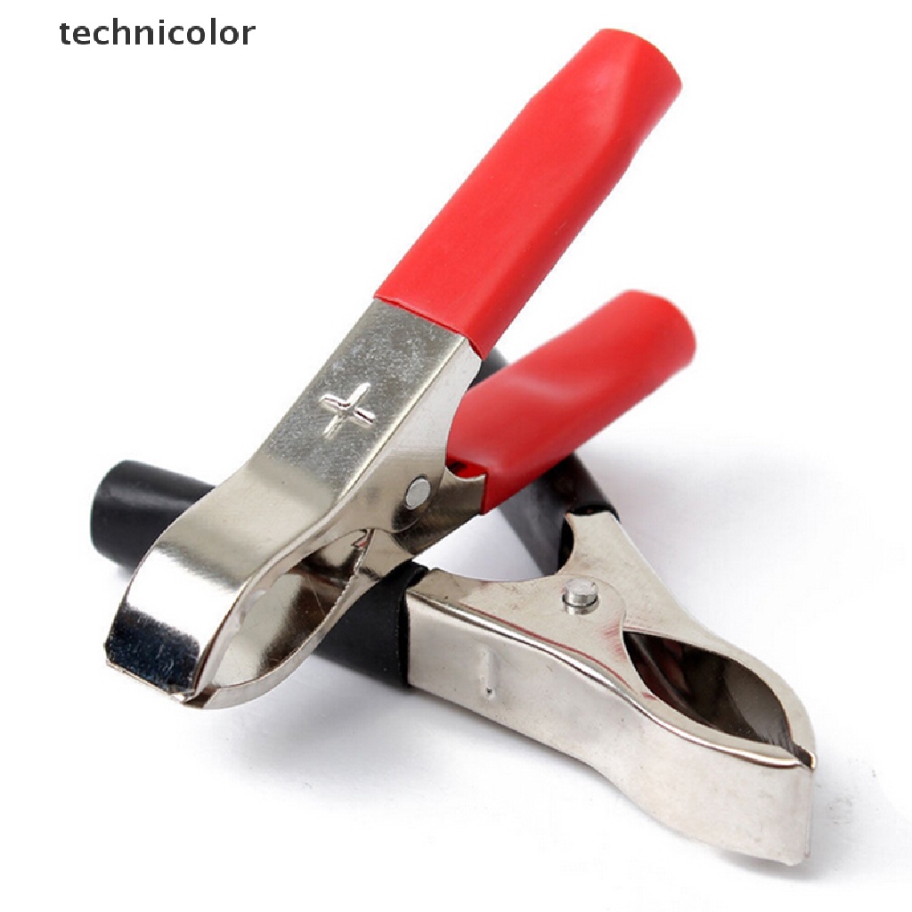 Set 2 Kẹp Cá Sấu Cách Điện 75mm 30A Màu Đỏ + Đen TYG Chuyên Dụng Cho Xe Hơi