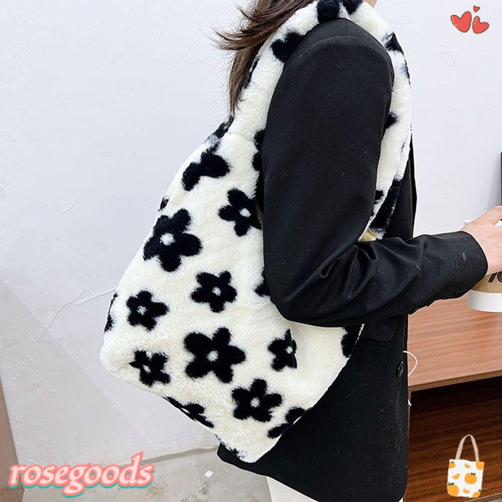 Túi Tote Đeo Vai Bằng Lông Nhung Kích Cỡ Lớn Dành Cho Nữ