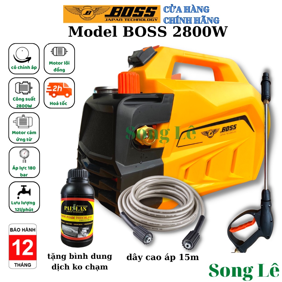 Máy rửa xe BOSS 2800W model mới 2023