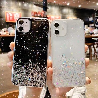 Ốp sang trọng cho xiaomi mi 8 sepro a1 5x a2 lite 6x ốp điện thoại ngôi sao sáng lấp lánh bling sequins ốp lưng silicon mềm trong suốt chống sốc
