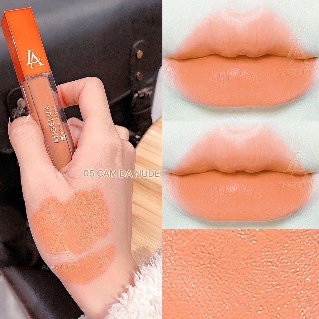 Son Kem Siêu Lì Angelux Màu Cam Da Nude
