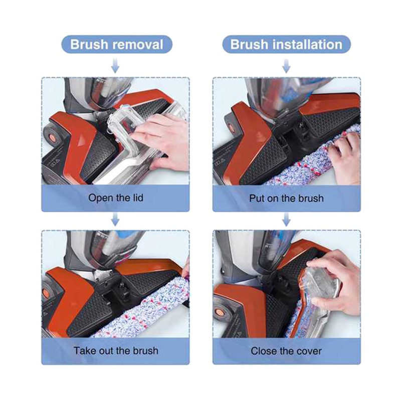 Thanh Lọc Làm Sạch Động Cơ Chổi Cuộn Cho Bissell Crosswave 1713 Pet Pro 2224E Series 2582E 1866 1868 1934 1926