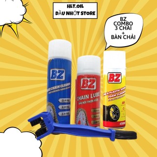 Combo 3 chai: dưỡng sên + rửa sên + dưỡng bóng vỏ xe, nhựa nhám BZ