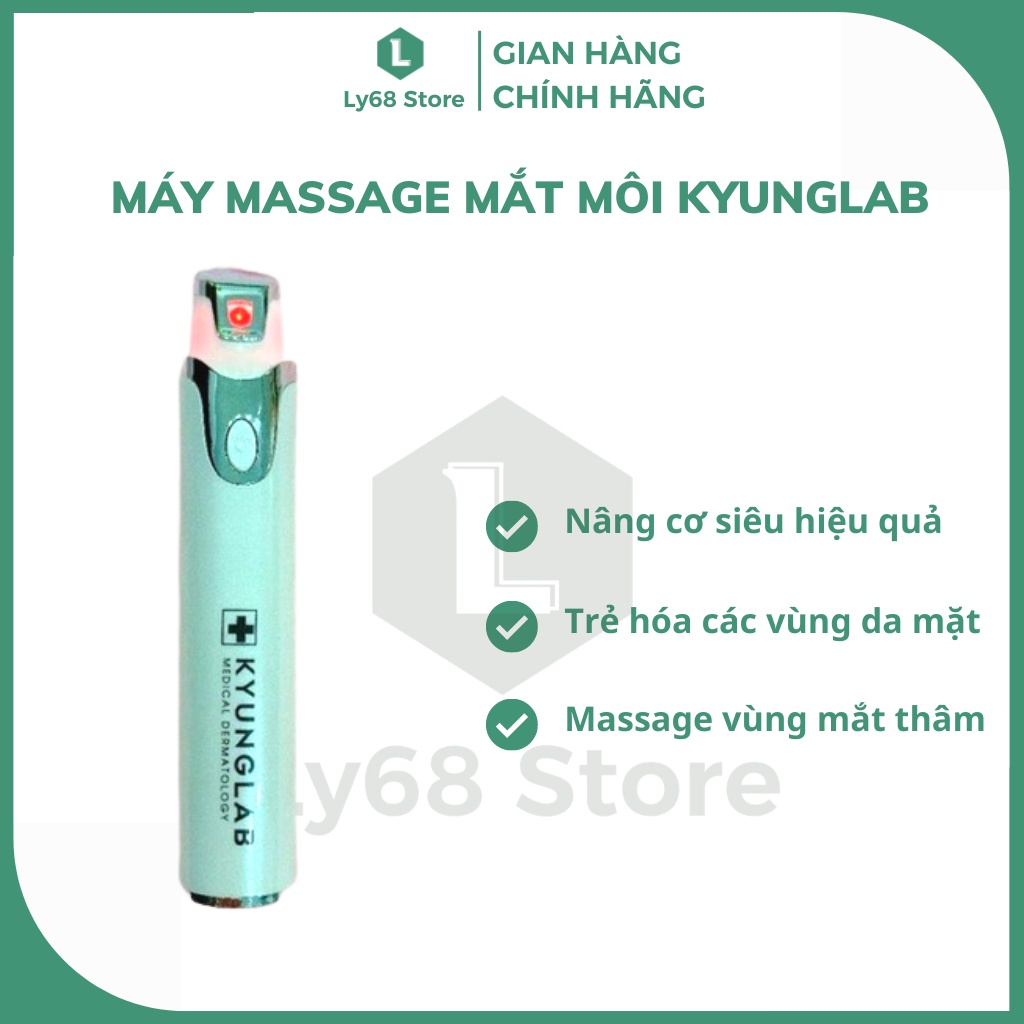 Máy massage cầm tay mini - máy rửa mặt Kyunglab chính hãng, giúp nâng cơ, trẻ hóa mắt, môi, mặt, giúp làm mờ nhăn